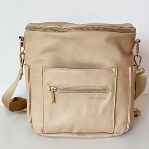 Fawn Design Mini Backpack Crossbody Diaper Bag Beige Changing Mat